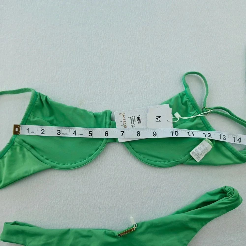 San Lorenzo NWT Moorea Underwire Bikini Set Rainforest Blend Green Womens Size M